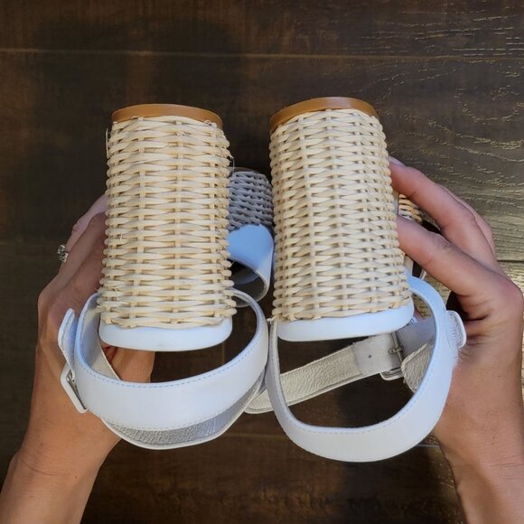 NEW Jeffrey Campbell Whicker Sandals Women 10 Cottagecore Picnic Retro Old Money - Picture 4 of 10